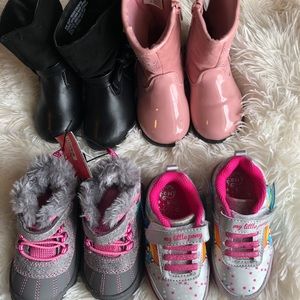 Toddler girls size 6 boots and sneakers